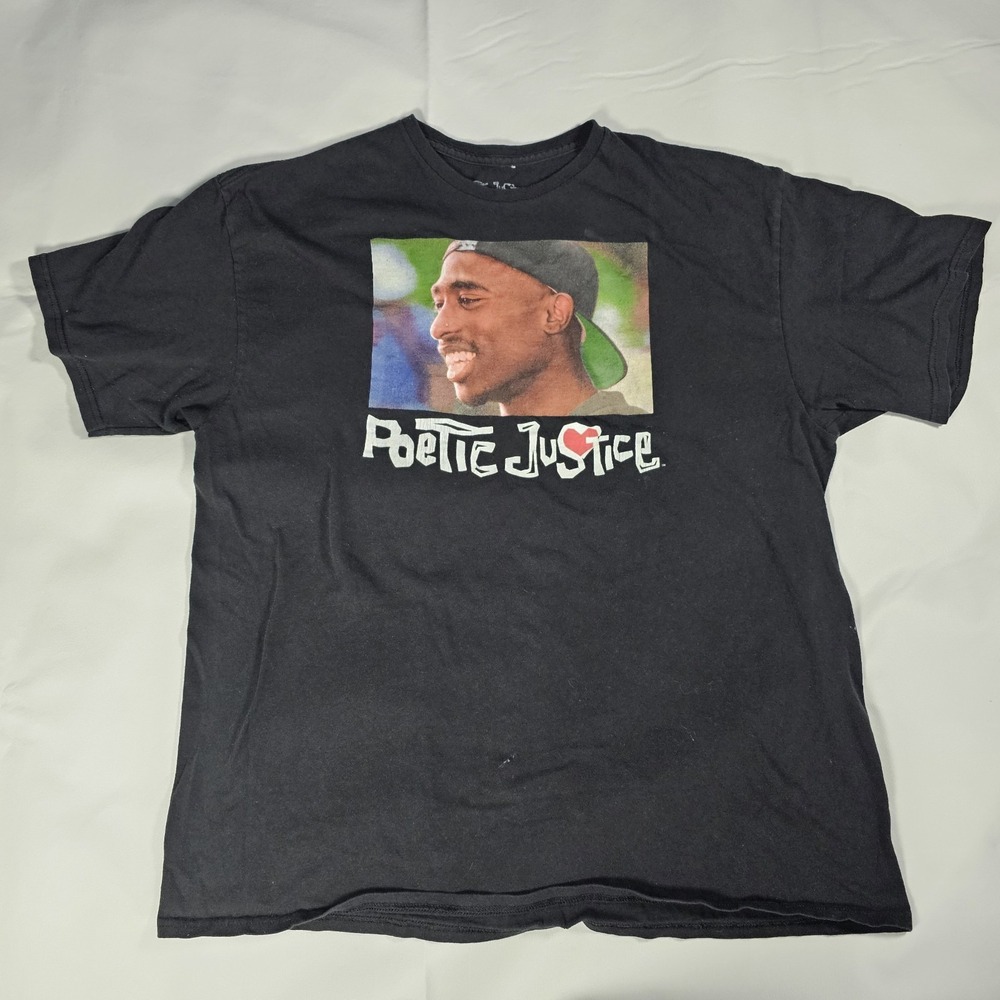 Poetic Justice Tupac 2Pac Graphic T Shirt Men XL‎ Black Rap Movie Tee